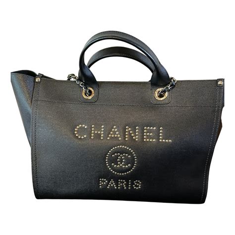 chanel deauville tote tan|Chanel deauville tote price leather.